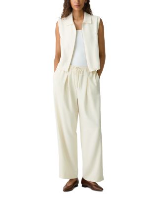 Theory セオリー Dawson Faux Zip Up Vest ベスト Theory Zip-Up Vest in Rounded Cotton | Bloomingdale's Women