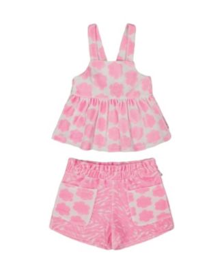 Deux par Deux - Girls' Printed Terry Tank Top and Shorts Set - Big Kid