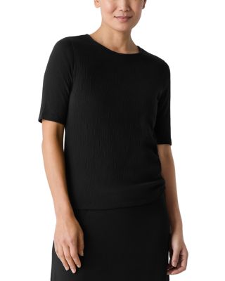 Eileen Fisher - Crewneck Elbow Sleeved Top