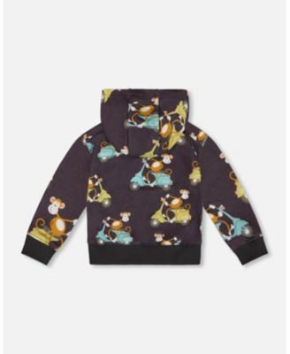 Boys' Printed French Terry Hooded Full Zip Sweatshirt - Baby