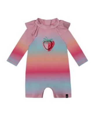 Deux par Deux - Girls' Long Sleeve One-Piece Rashguard - Little Kid