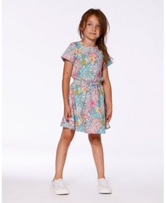 Girls' Printed French Terry Dress - Little Kid