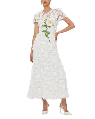 Monique Embroidered Lace Maxi Dress