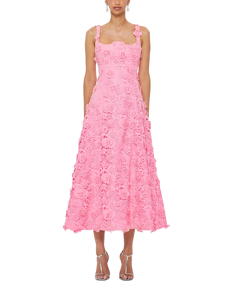 Shop Leo Lin Odette Lace Midi Dress