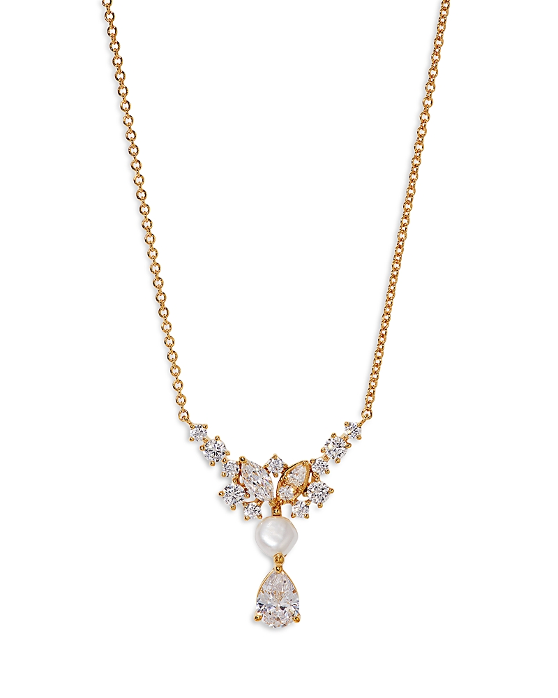NADRI RAVISH CUBIC ZIRCONIA FRONTAL DROP NECKLACE, 16-18