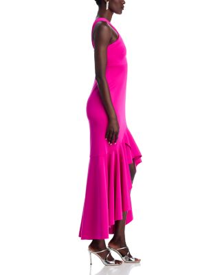 Crisscross Halter High Low Dress