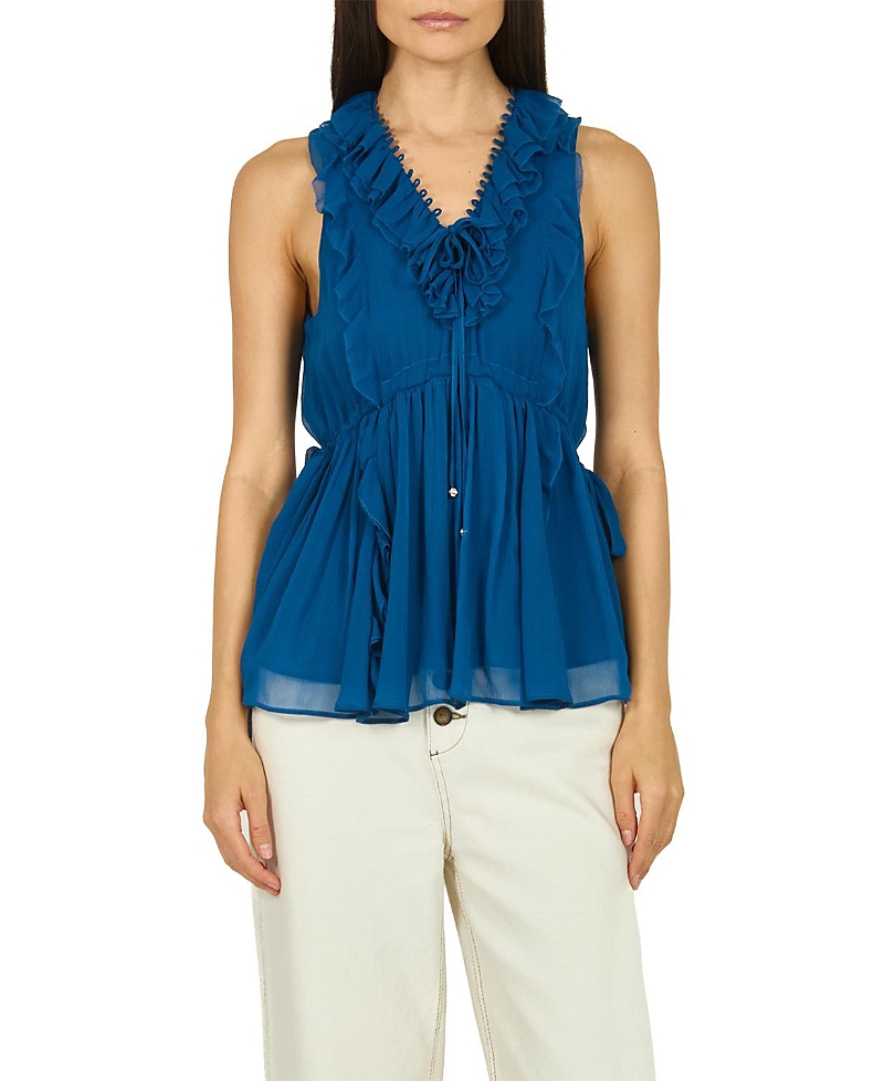 Shop Secret Mission Madison Top In Deep Sea Blue
