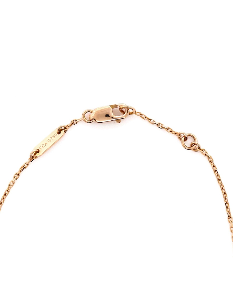 Pre-owned Pre-owned Van Cleef & Arpels Van Cleef & Arpels Sweet Alhambra Heart Bracelet 18k Rose Gold With Carnelian