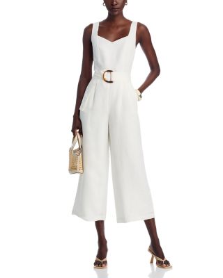 Sleeveless Sweetheart Belted Jumpsuit