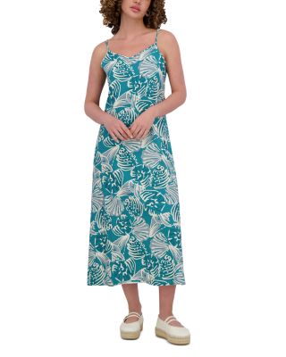 Point - Linen Blend A Line Slip Dress