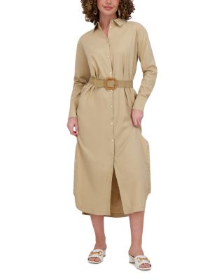 Linen Blend Shirt Dress