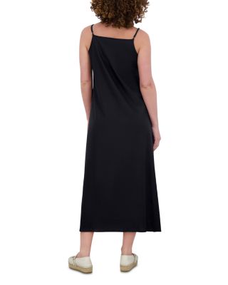 Linen Blend A Line Slip Dress