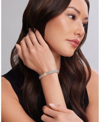 18K Gold & Sterling Silver Diamond Lux Single Station Bracelet, 9mm