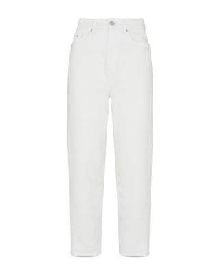 Petites Authentic Barrel Leg Jeans in White