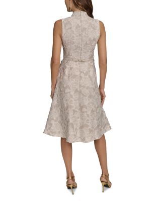 Belted Jacquard Dress