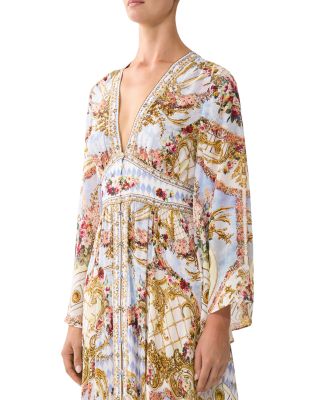 Kimono Sleeve Silk Dress