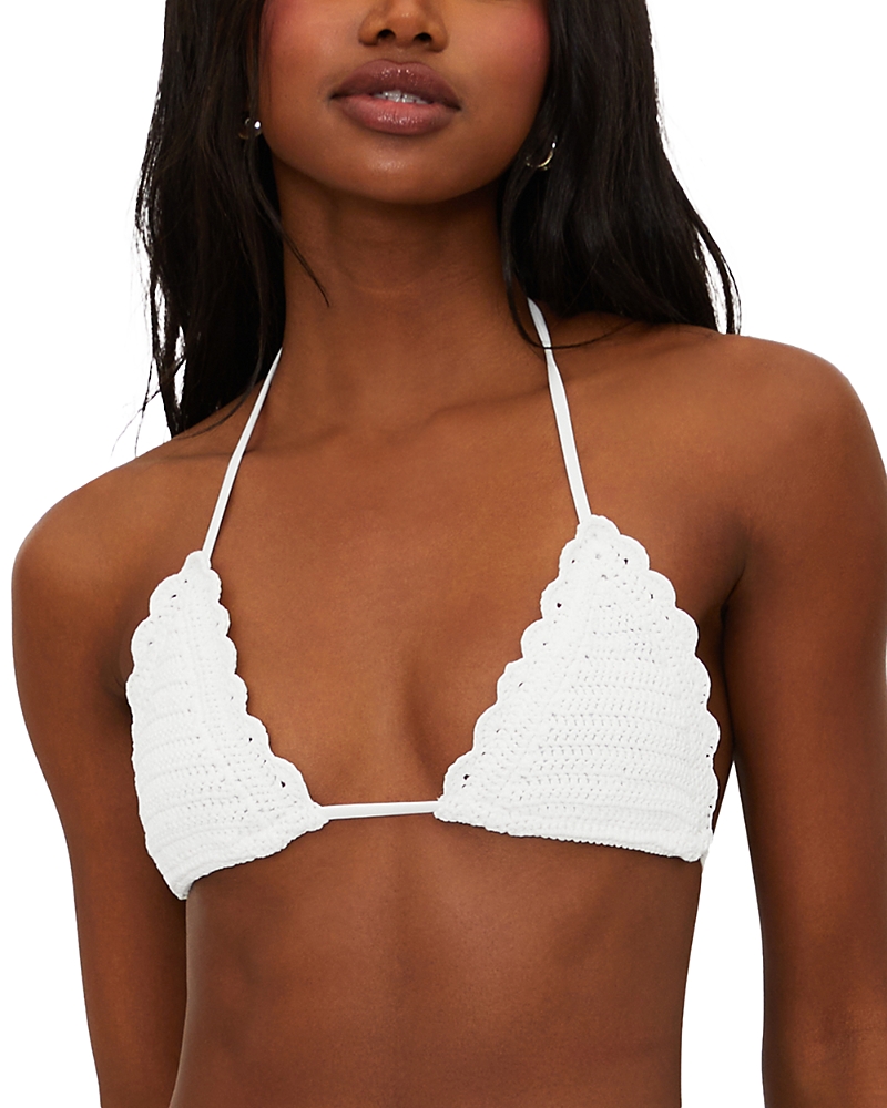 BEACH RIOT WINONA CROCHET TRIANGLE BIKINI TOP