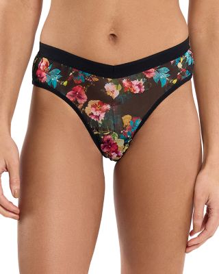 Mesh High Cut Thong Panties