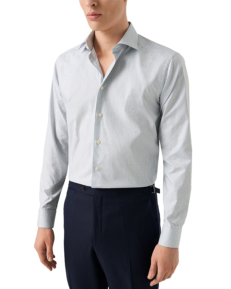 Eton Printed Long Sleeve Button Front Shirt In Neutral