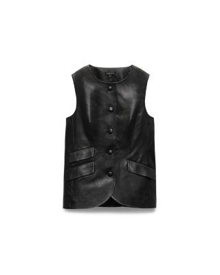 Slade Crewneck Leather Vest 