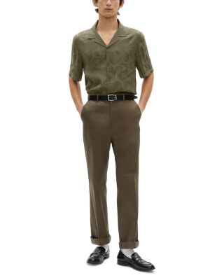 Tonal Paisley Regular Fit Jacquard Camp Shirt