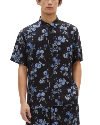 The Kooples - Regular Fit Floral Print Short Sleeve Shirt