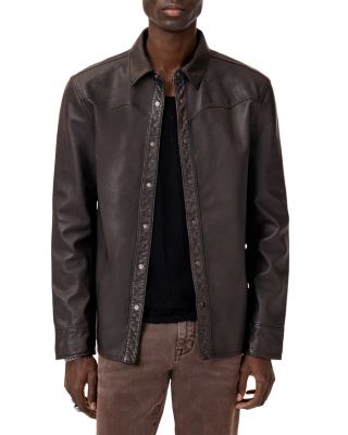 Samuel Regular Fit Western Leather Shirt 