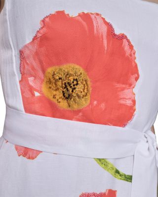 Placed Floral Print Dress