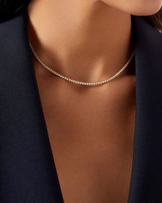 Cubic Zirconia Tennis Necklace, 16&amp;quot;-18&amp;quot; 