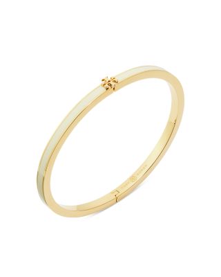 Kira Logo Color Inlay Bangle Bracelet in 18K Gold Plated