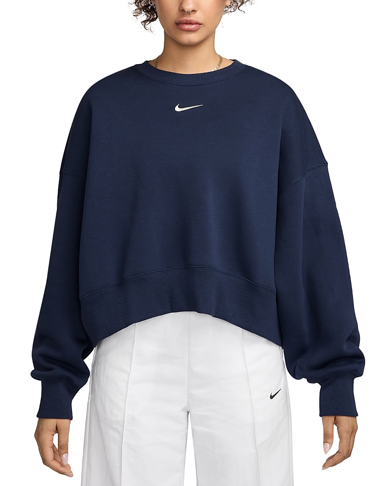 Nike Logo Oversized Sweatshirt In Blue