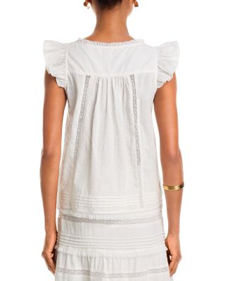 Pintuck Lace Inset Tank - Exclusive  