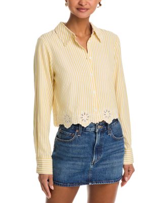 Eyelet Stripe Poplin Button Down Shirt - Exclusive