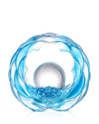 As The Good World Turns Floral Turning of Ruyi Crystal Sculpture