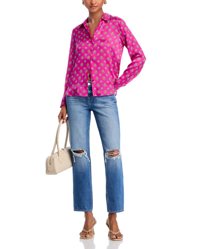 Tyler Long Sleeve Silk Blouse