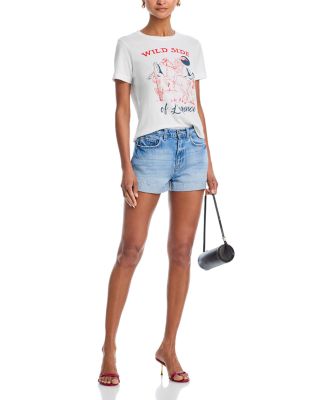Jazzy High Rise Cuffed Jean Shorts