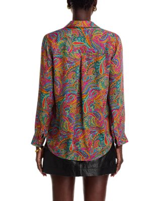 Nina Silk Printed Long Sleeve Blouse
