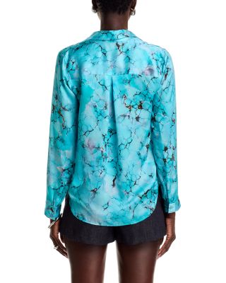 Tyler Silk Printed Long Sleeve Blouse