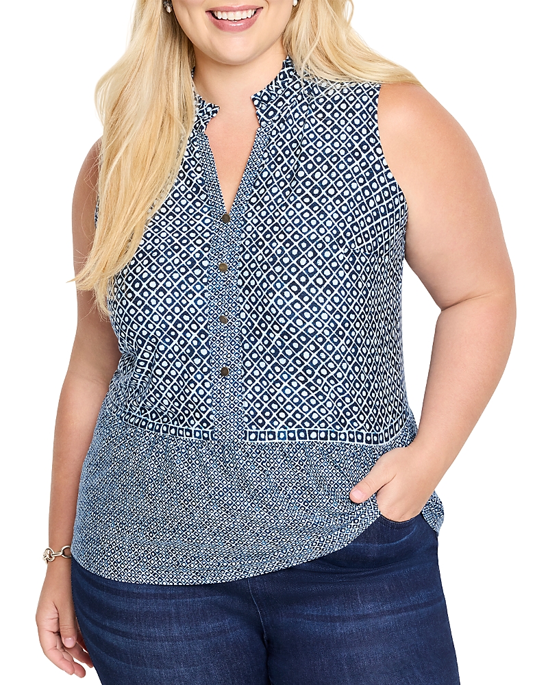 Nic+zoe Plus Coastal Geo Tank Top
