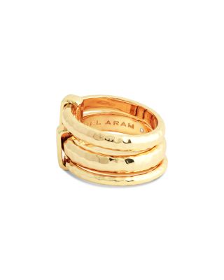 Farrier 18K Yellow Gold Plated Triple Connected Ring