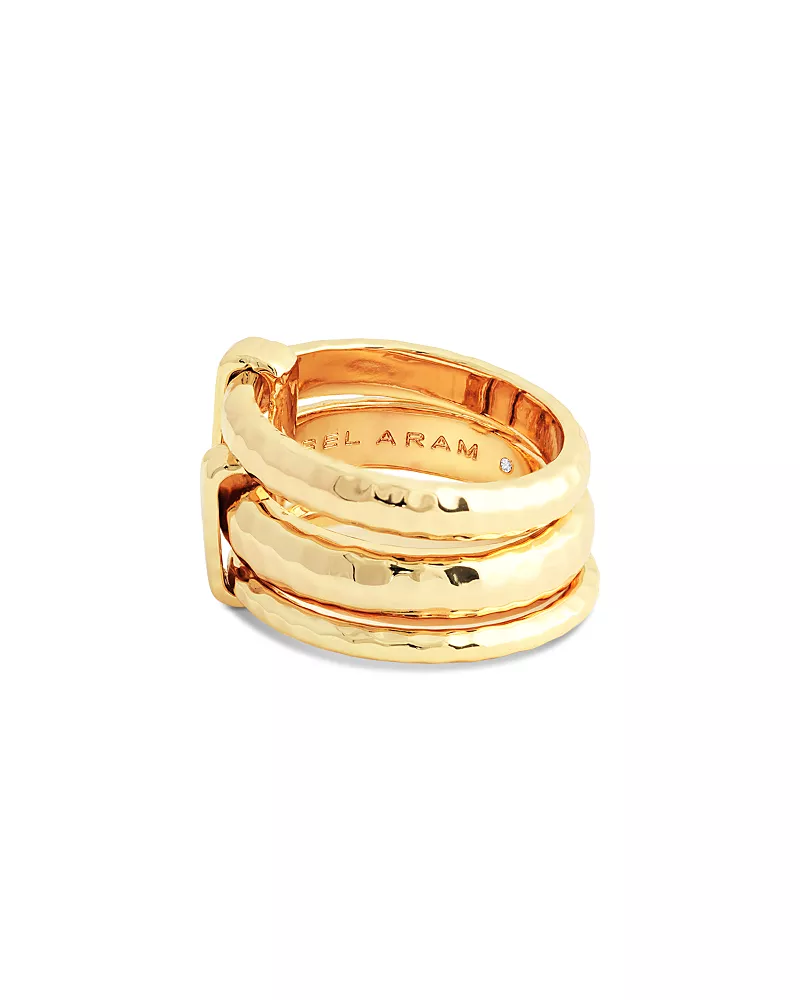 Anabel Aram Farrier 18K Yellow Gold Plated Triple Connected Ring