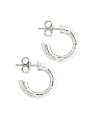 Farrier 18K Yellow Gold Plated Huggie Hoops, 0.7" diameter 