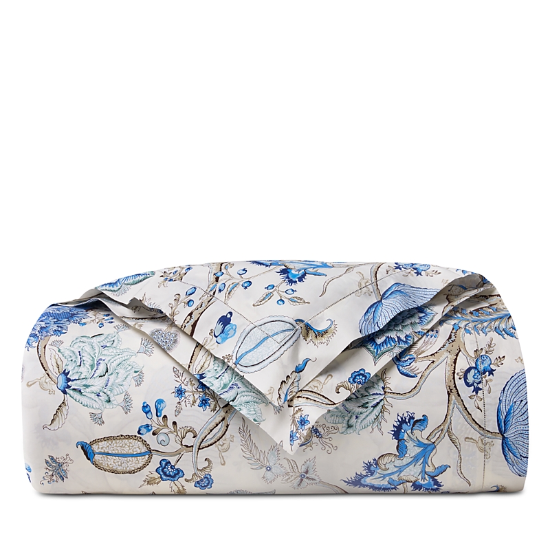 Sferra X Scalamandre Pondicherry Floral Percale Duvet Cover, King In Blue