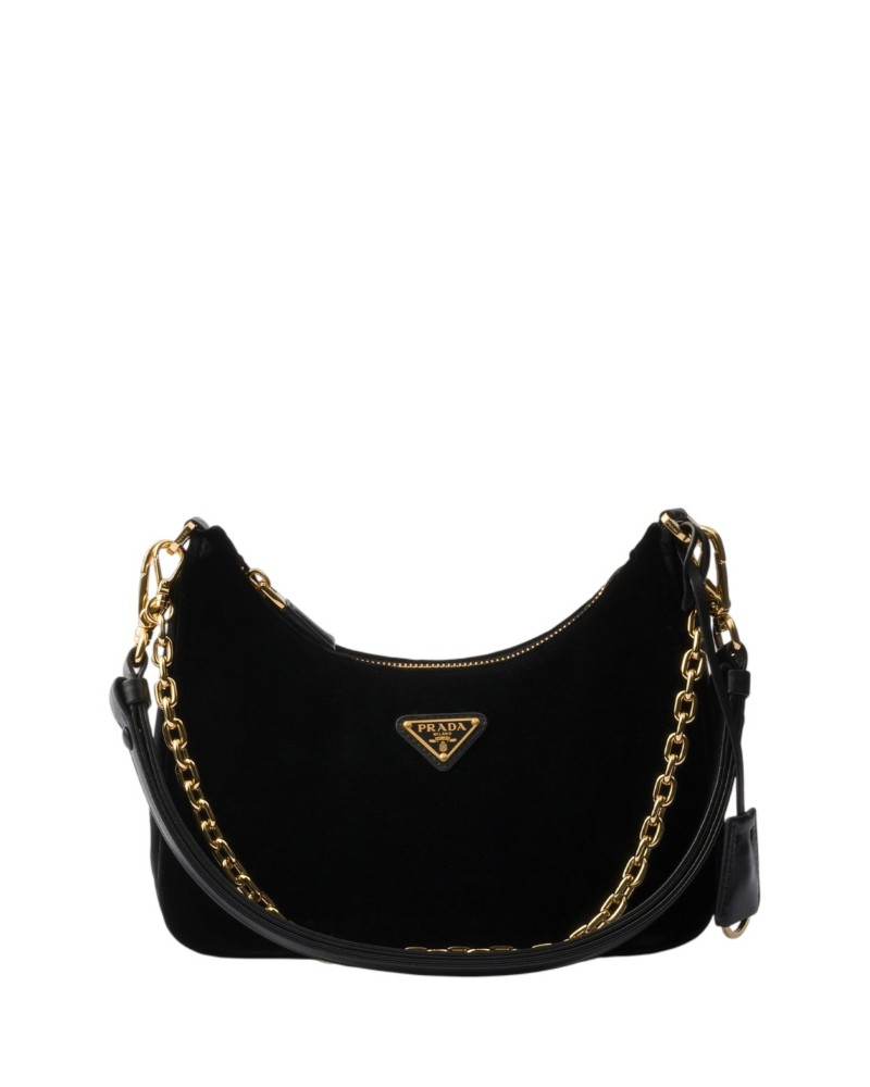 Prada Re-Edition Mini Velvet Bag in Black