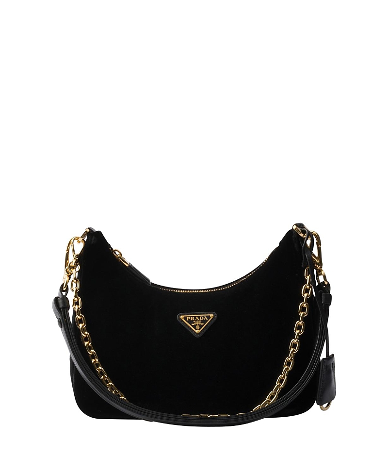 Prada Re-edition Mini Bag Aus Samt In Black