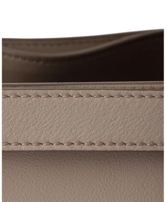 Buckle Small Leather Handbag with Double Belt