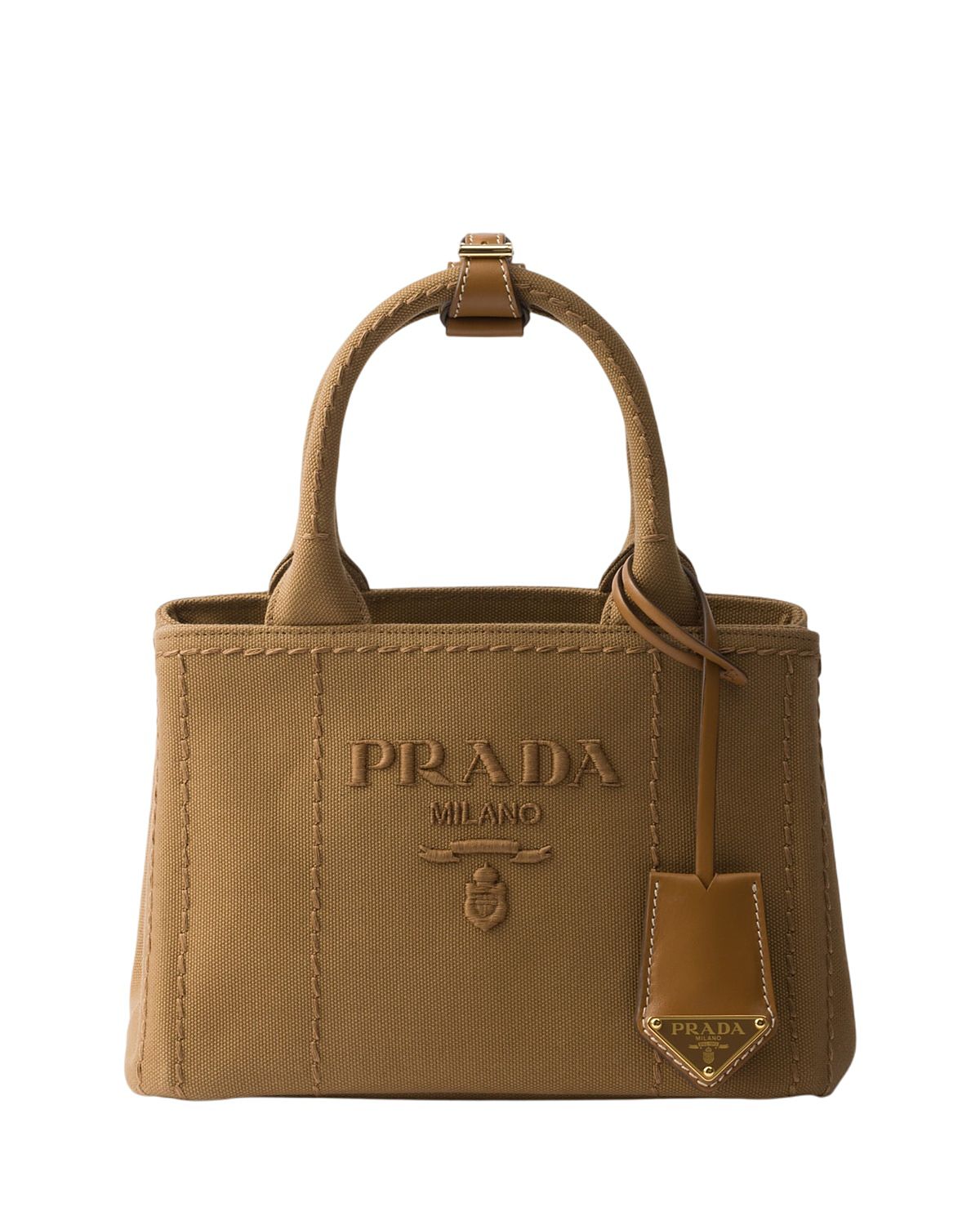 Prada Jardiniere Mini Cotton Canvas Handbag