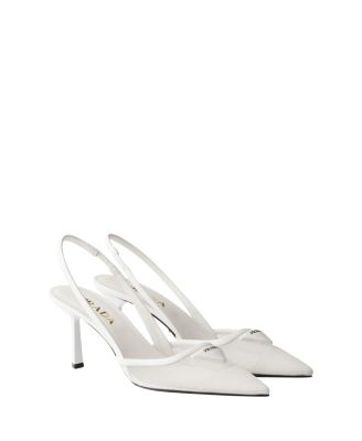 Women's Mesh Fabric Slingback Pumps