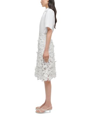 SIMKHAI Colette Appliqué Midi Combo Dress | Bloomingdale's