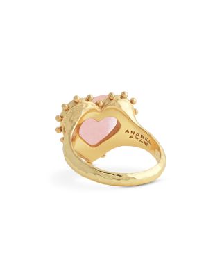 Rose Quartz Heart Ring